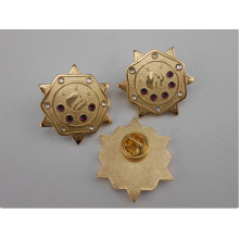Custom Metal Badge Brass Metal Gold Plsted Bagde (GZHY-CY-023)